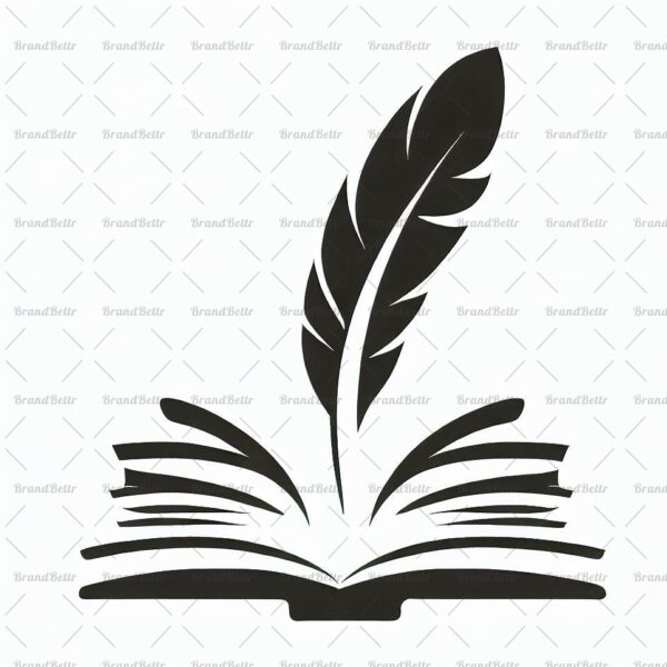 Offenes Buch und Feder